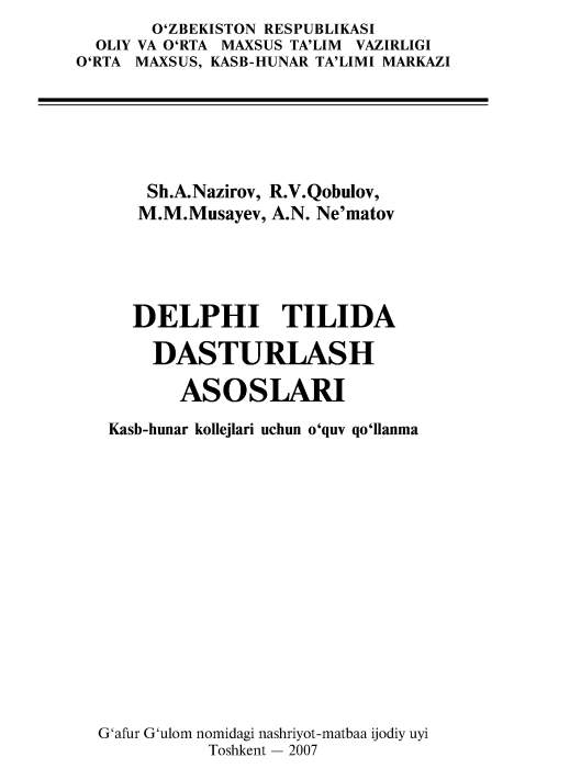 Dasturlash image